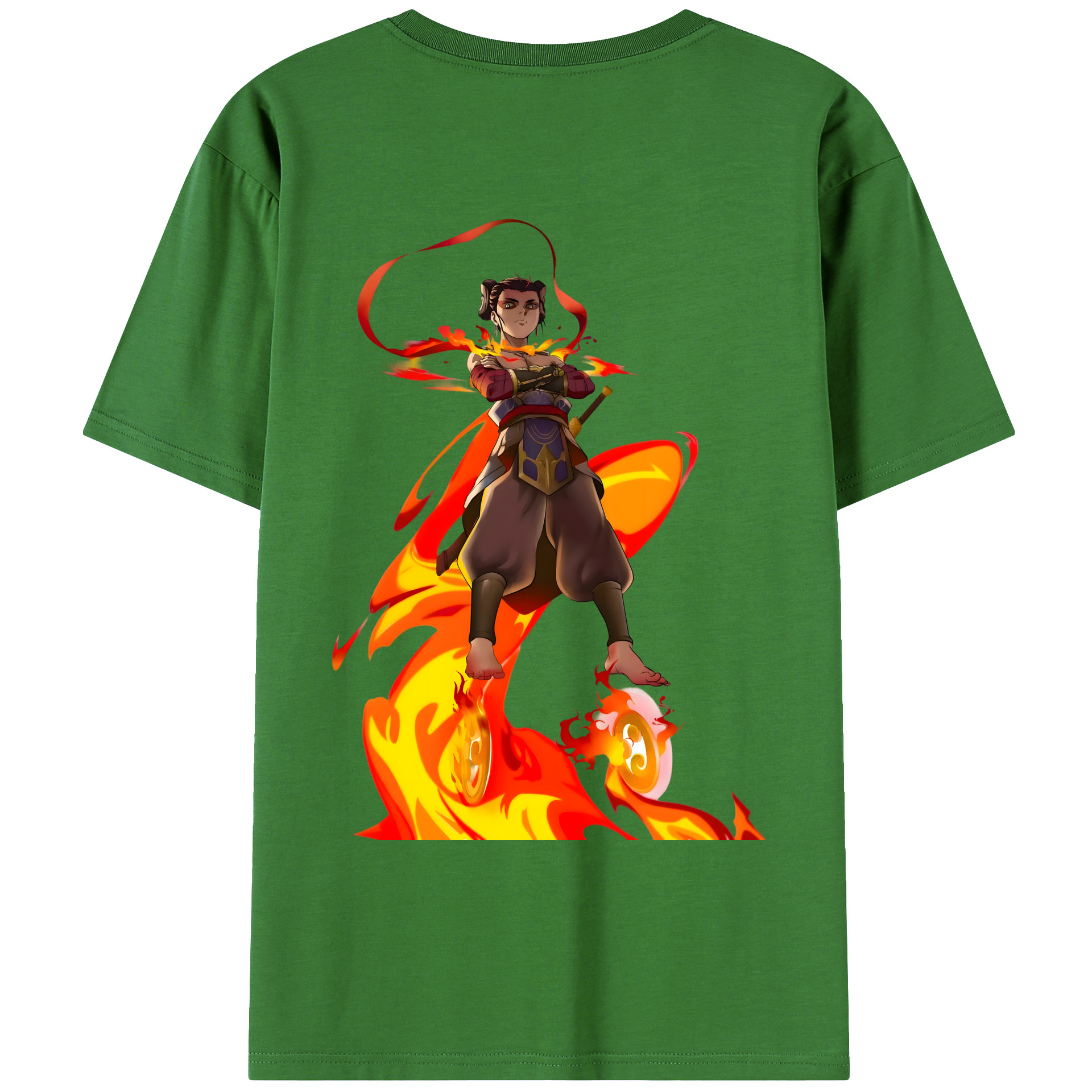 （画像用） Ne Zha 2 ナタ 魔童の大暴れ レディース半袖Tシャツ(バックプリント)
